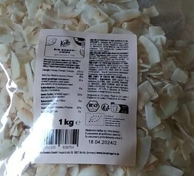 Bio kokos chips front packaging