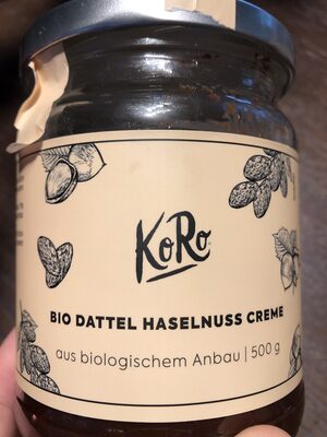 Dattel Haselnuss Creme front packaging