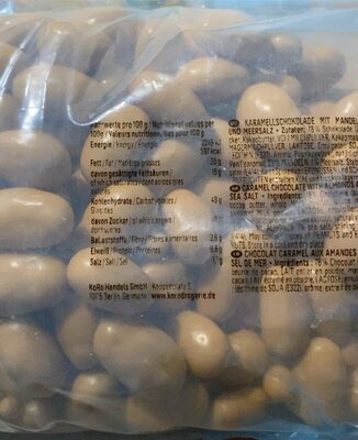 caramel chocolate with almond and sea salt