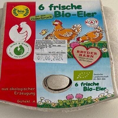 6 frische Bio Eier