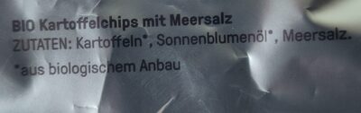 Kartoffelchips Meersalz ingredients label