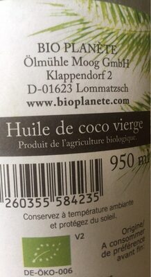 Huile de coco vierge