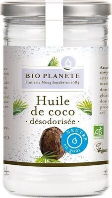 Huile de coco vierge front packaging