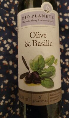 Huile olive basilic front packaging