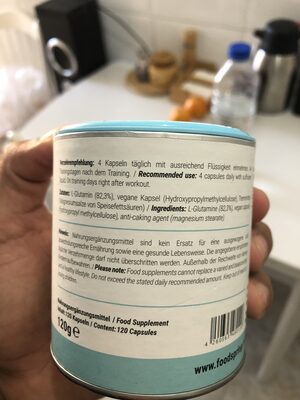 L-Glutamine nutrition facts table