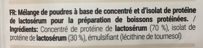 Whey protein ingredients label