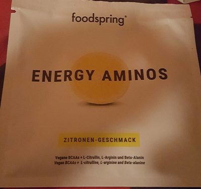 Energy aminos front packaging