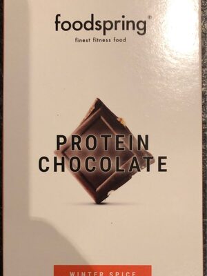 Protein chocolate front packaging