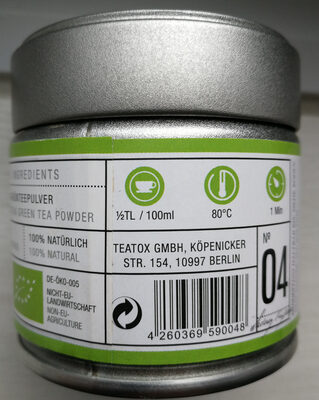 ENERGY MATCHA - ORGANIC GREEN TEA POWDER