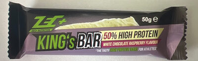 Kings Bar 50% High Protein White Chocolate Raspberry Flavour