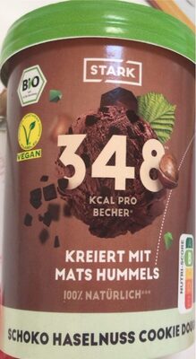 Glace au chocolat noisette cookie dough vegan