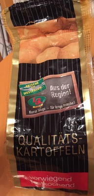 Qualitäts-Kartoffeln vorwiegend festkochend front packaging