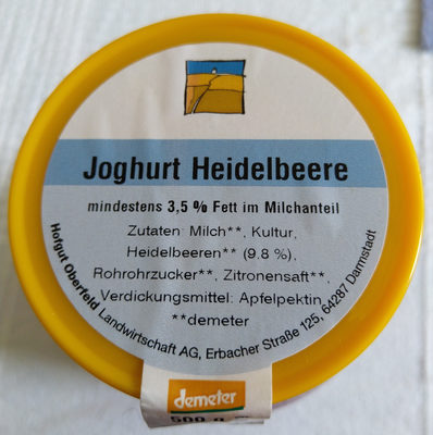 Joghurt Heidelbeere