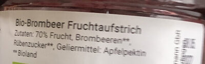 Fruchtix Brombeere ingredients label