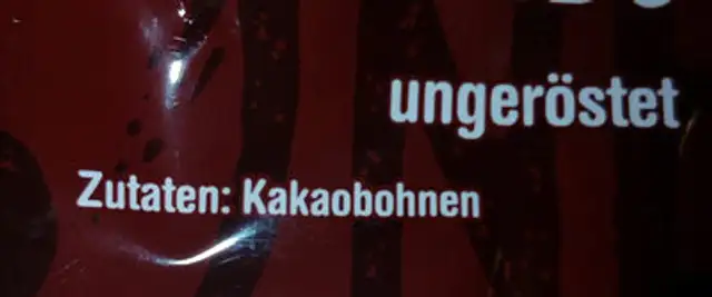 Kakao nibs ingredients label
