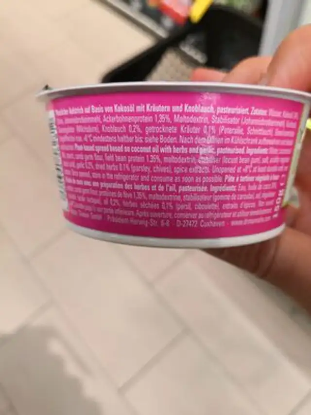 Unknown ingredients label