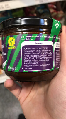 Schoko kokos Creme front packaging