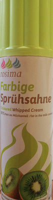 Farbige Sprühsahne front packaging