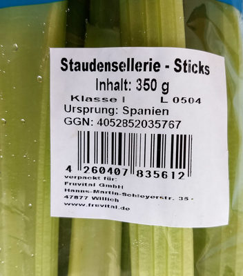 Staudensellerie-Sticks