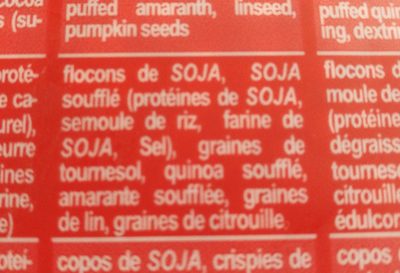 Protein Muesli ingredients label