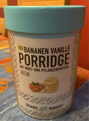 Bananen vanille porridge front packaging