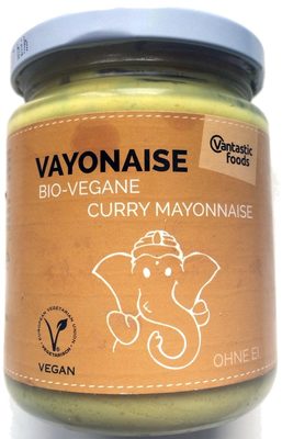 Vayonaise Bio-vegane curry mayonnaise front packaging