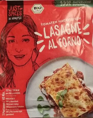 Gewürzmischung LASAGNE AL FORNO Tomaten Hackfleisch front packaging