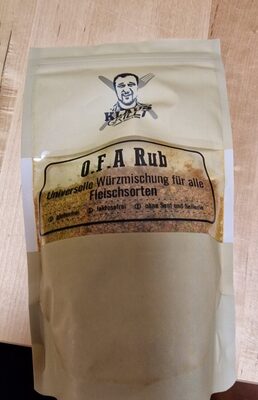 O.F.A Rub front packaging
