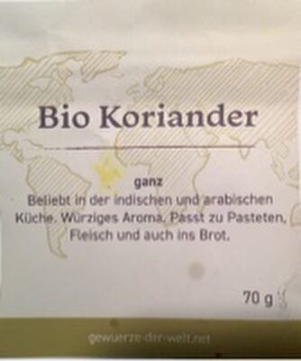 Bio Koriander ganz