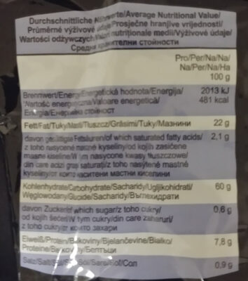 tortilla salted nutrition facts table