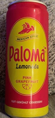 Paloma lemonade front packaging