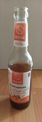 Matcha tea with peach flavor