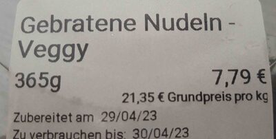 Gebratene Nudeln - Veggie