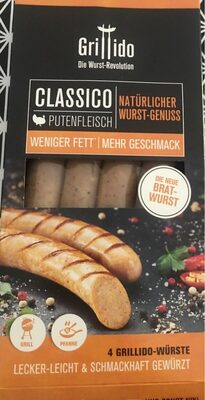 4 Grillido-Würste Classico Putenfleisch