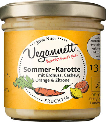 Sommer-Karotte mit Erdnuss, Cashew, Orange & Zitrone front packaging
