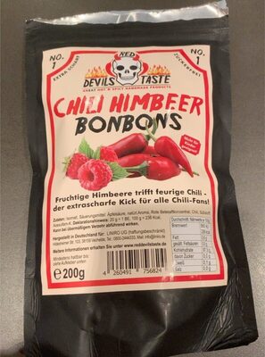 Chili Himbeer Bonbons front packaging