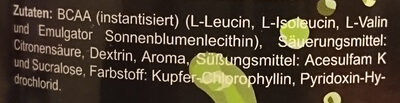 BCAA Select+ 2.0 ingredients label