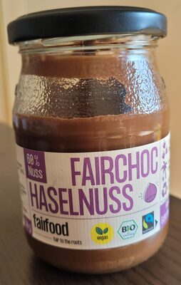 Fairchoc Haselnuss front packaging