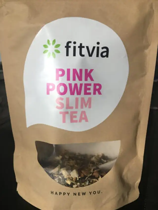 Fitvia pink power slim tea front packaging