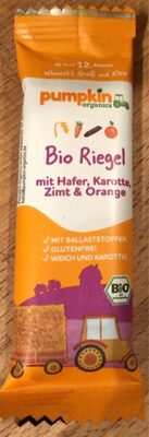 Bio Riegel mit Hafer, Karotte, Zimt & Orange front packaging