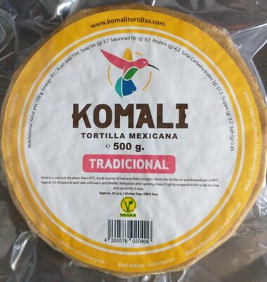 Tortilla mexicana tradicional front packaging