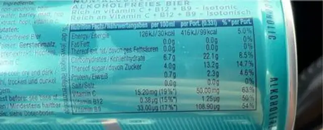 JOYBRAU nutrition facts table
