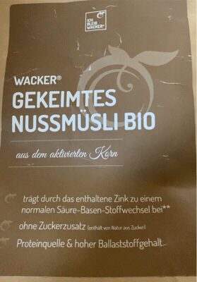 Gekeimtes Nussmüsli Bio front packaging