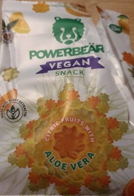 Vegan snack citric fruit with aloe vera