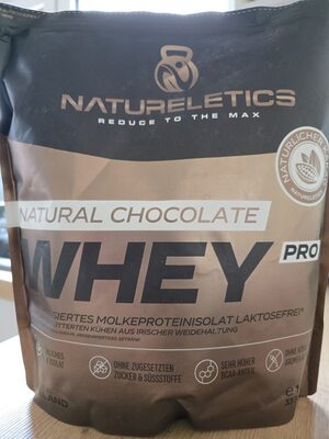 Natural Chocolate Whey Pro (Isolate) front packaging