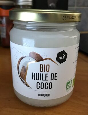 Huile de coco front packaging