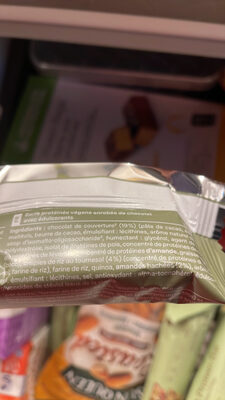 Fit vegan bar ingredients label