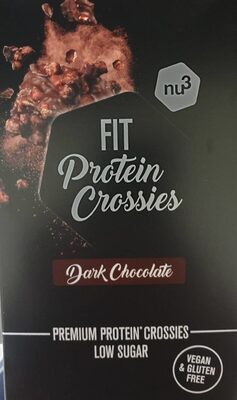 Fit Protein Crossies - Dark Chocolate front packaging