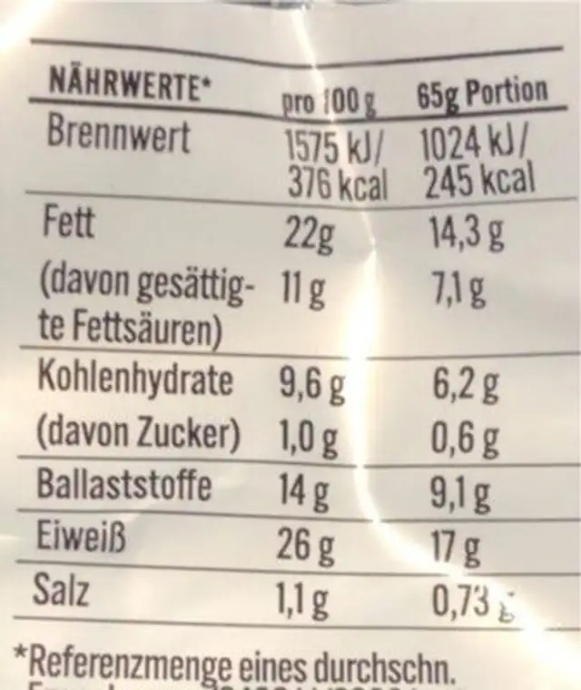 Croissant choco protéine nutrition facts table