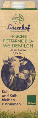 Frische fettarme Bio-Weidemilch